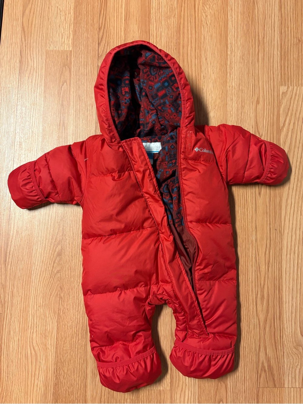 Columbia Red and Blue Patterned Kids Jacket